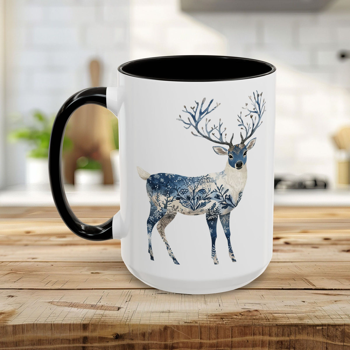 Nordic Chinoiserie Winter Buck Mug (11/15oz)
