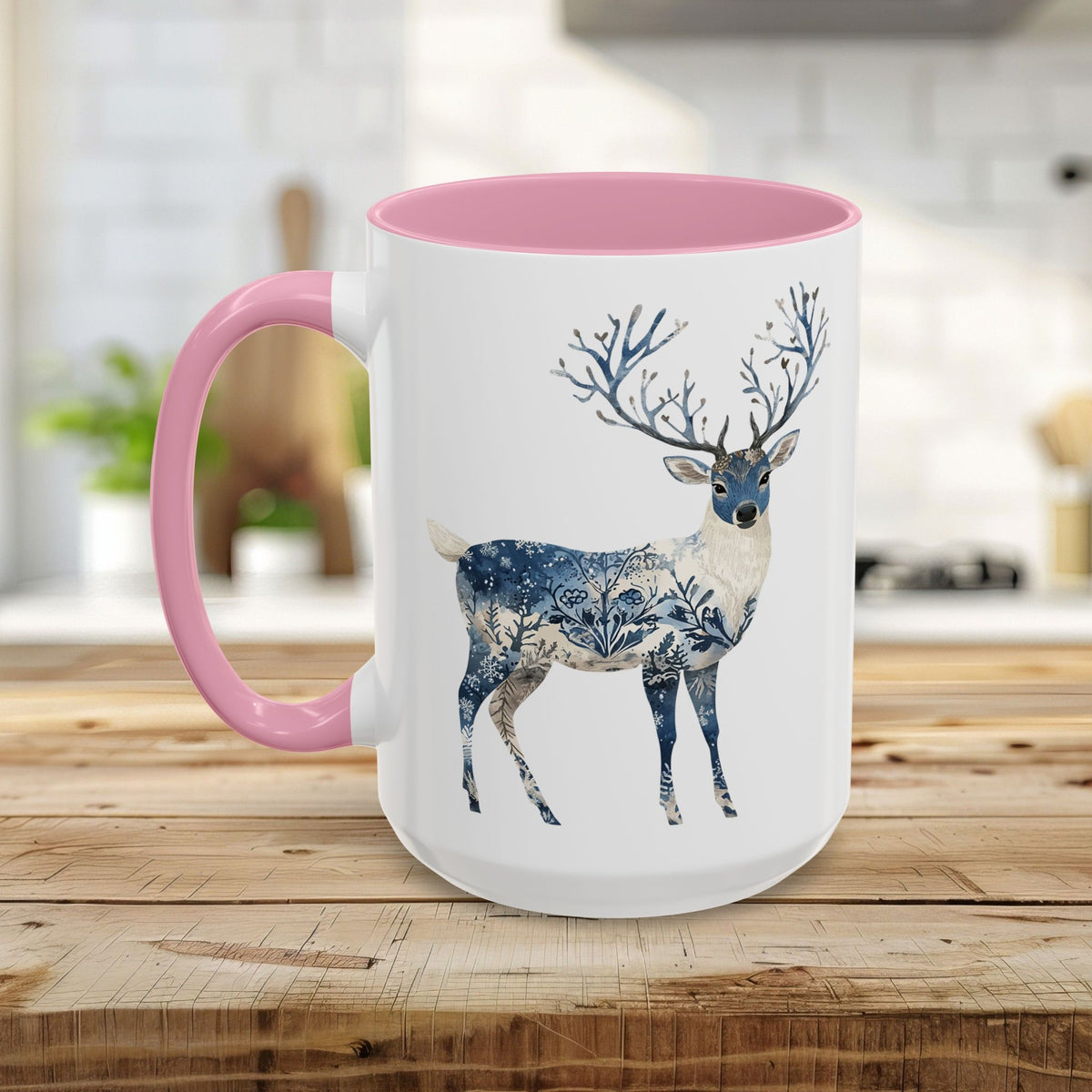 Nordic Chinoiserie Winter Buck Mug (11/15oz)