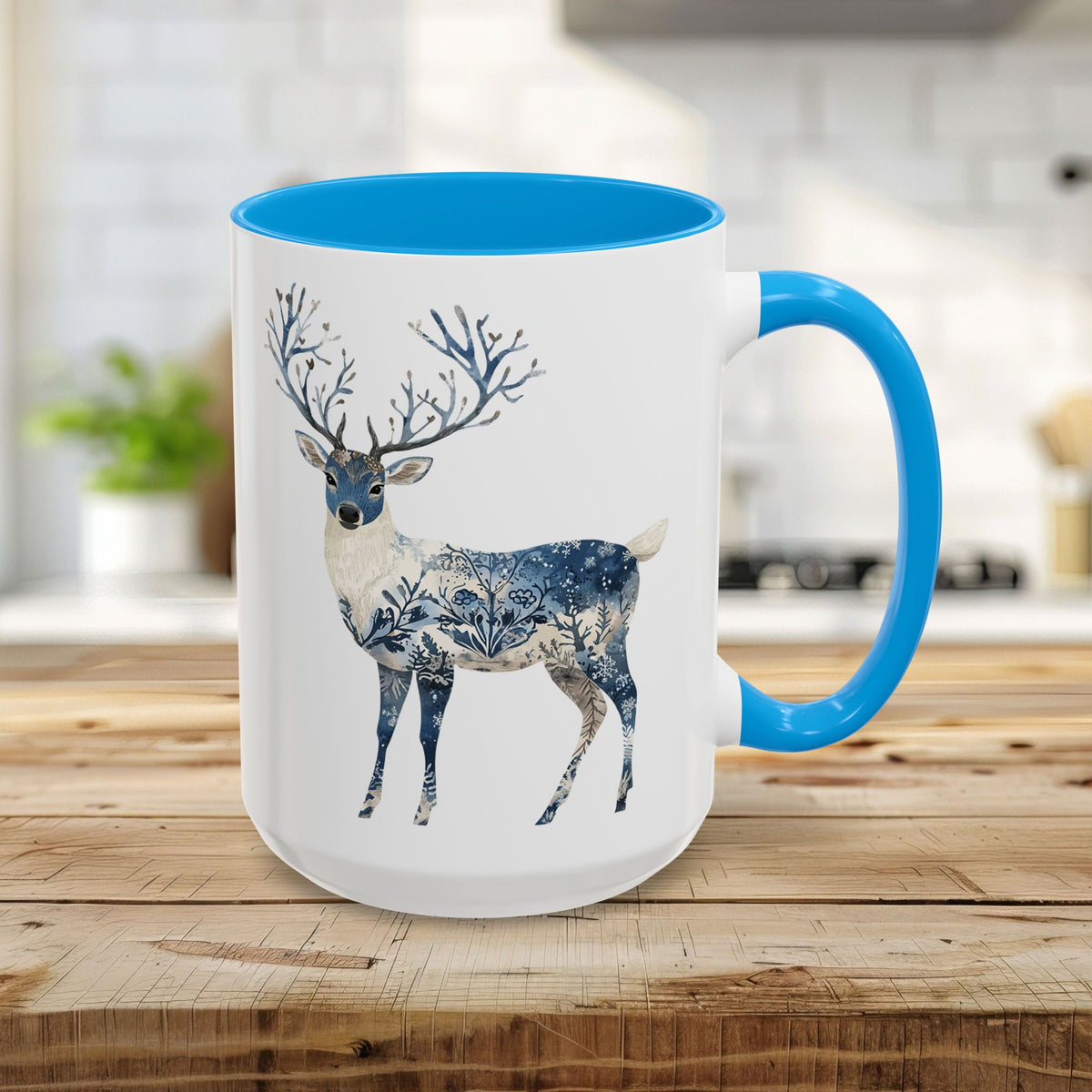 Nordic Chinoiserie Winter Buck Mug (11/15oz)