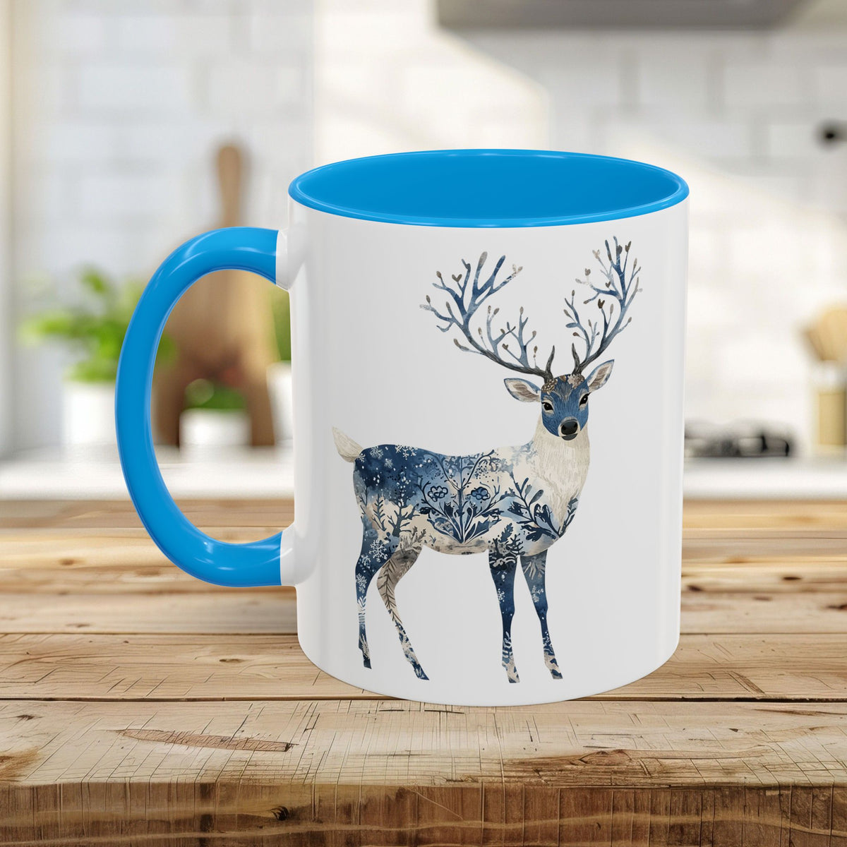 Nordic Chinoiserie Winter Buck Mug (11/15oz)