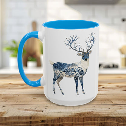 Nordic Chinoiserie Winter Buck Mug (11/15oz)