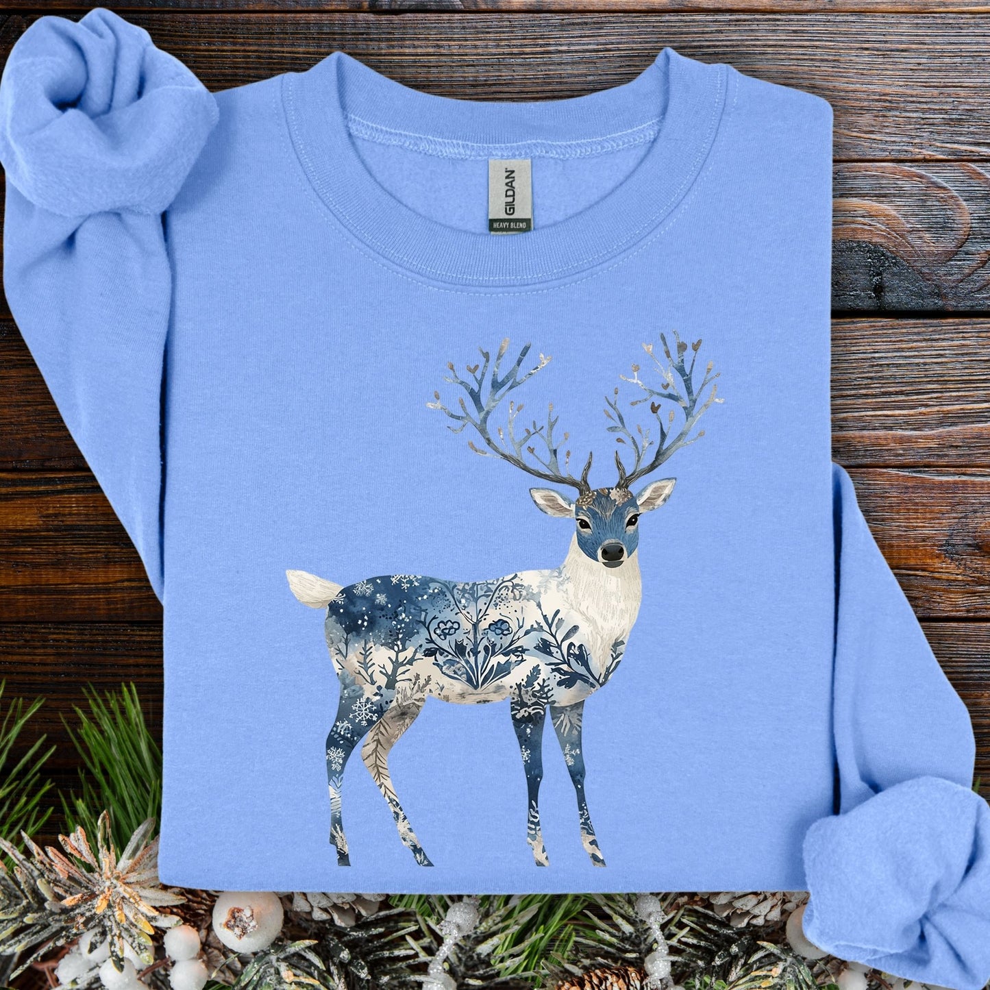Nordic Chinoiserie Winter Buck Sweatshirt
