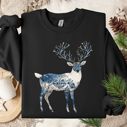 Nordic Chinoiserie Winter Buck Sweatshirt
