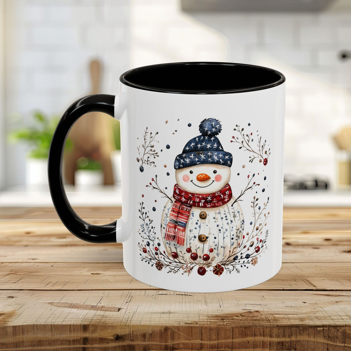 Nordic Folk Art Snowman Mug (11/15oz)