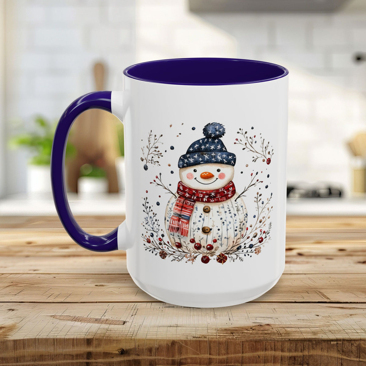 Nordic Folk Art Snowman Mug (11/15oz)