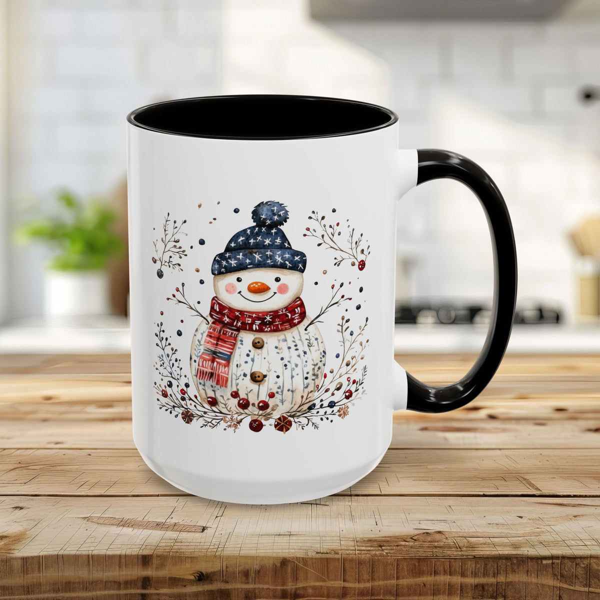 Nordic Folk Art Snowman Mug (11/15oz)