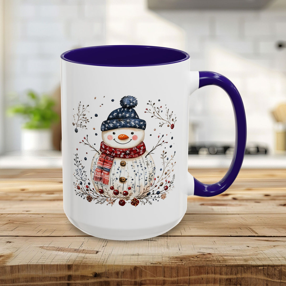 Nordic Folk Art Snowman Mug (11/15oz)