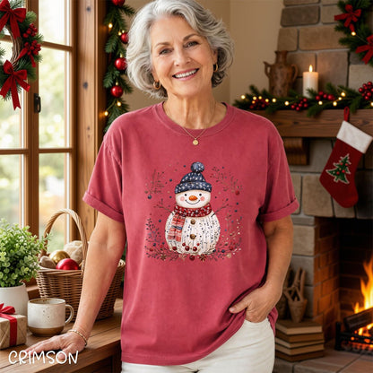 Nordic Folk Snowman Holiday T-Shirt