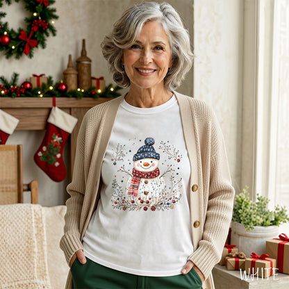 Nordic Folk Snowman Holiday T-Shirt