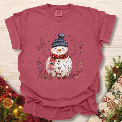 Nordic Folk Snowman Holiday T-Shirt