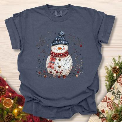 Nordic Folk Snowman Holiday T-Shirt