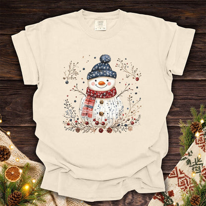 Nordic Folk Snowman Holiday T-Shirt