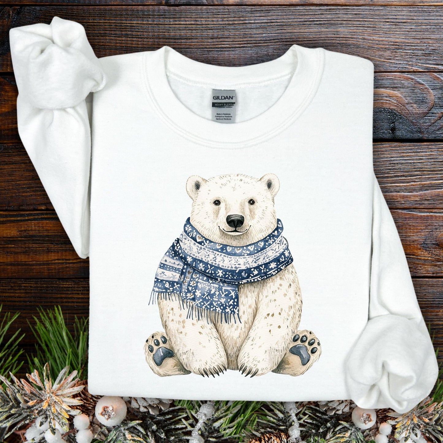 Nordic Polar Bear Chinoiserie Sweatshirt