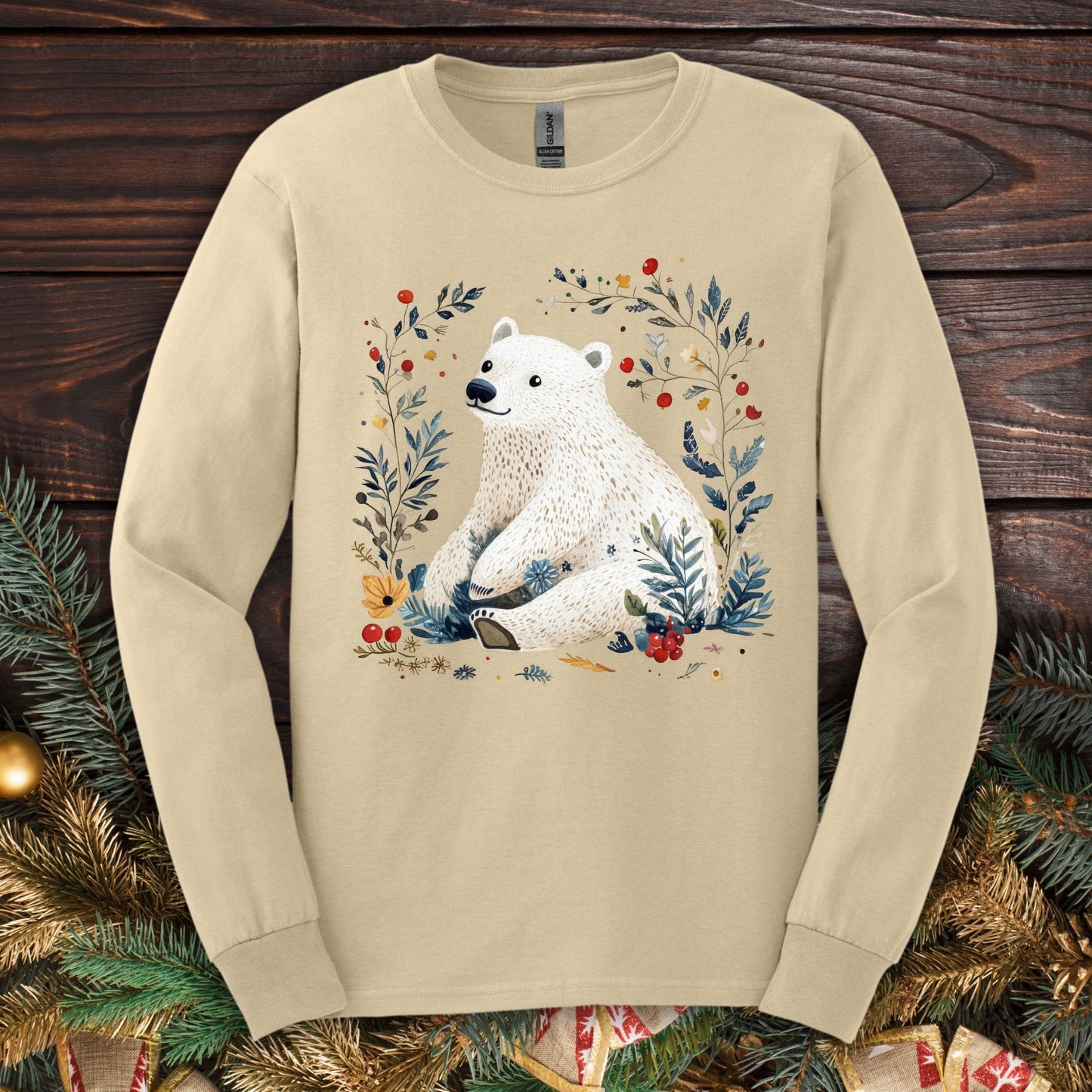 Nordic Polar Bear Long Sleeve Tee