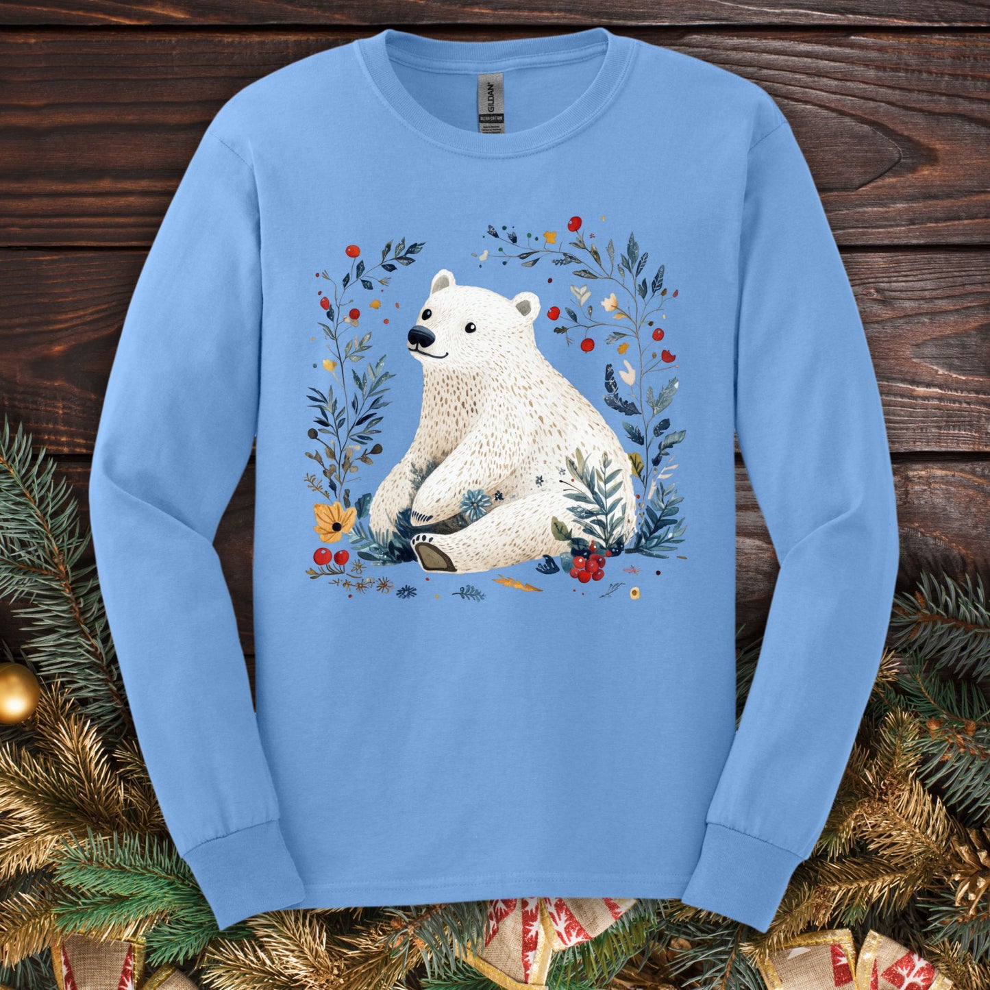 Nordic Polar Bear Long Sleeve Tee