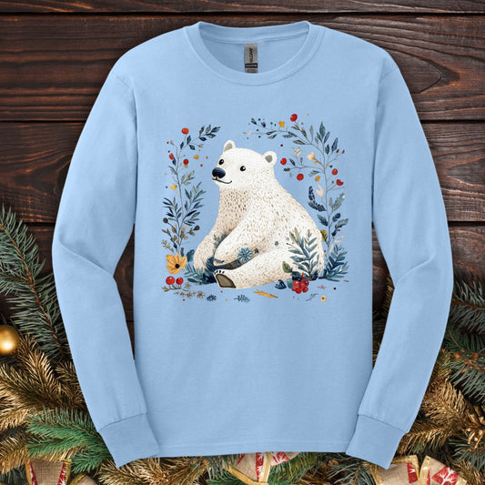 Nordic Polar Bear Long Sleeve Tee
