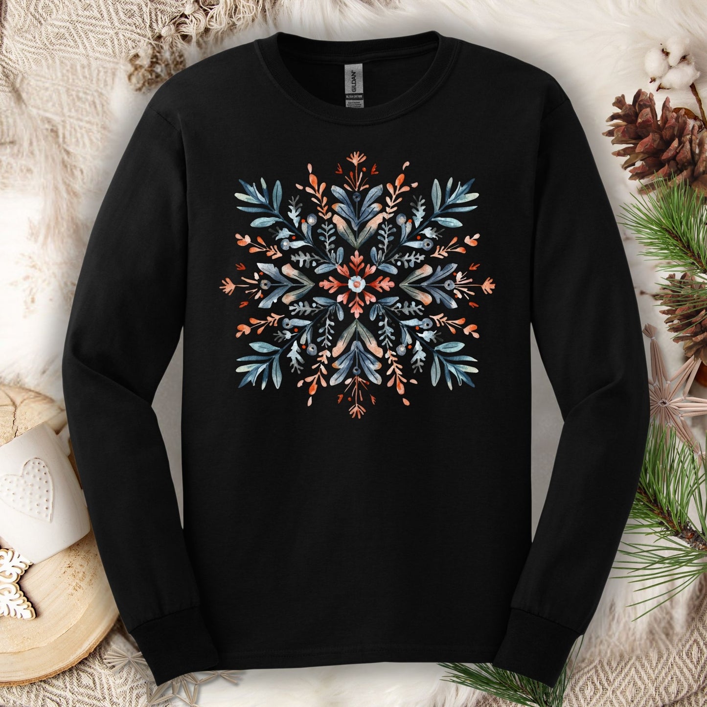 Nordic Snowflake Long Sleeve Tee