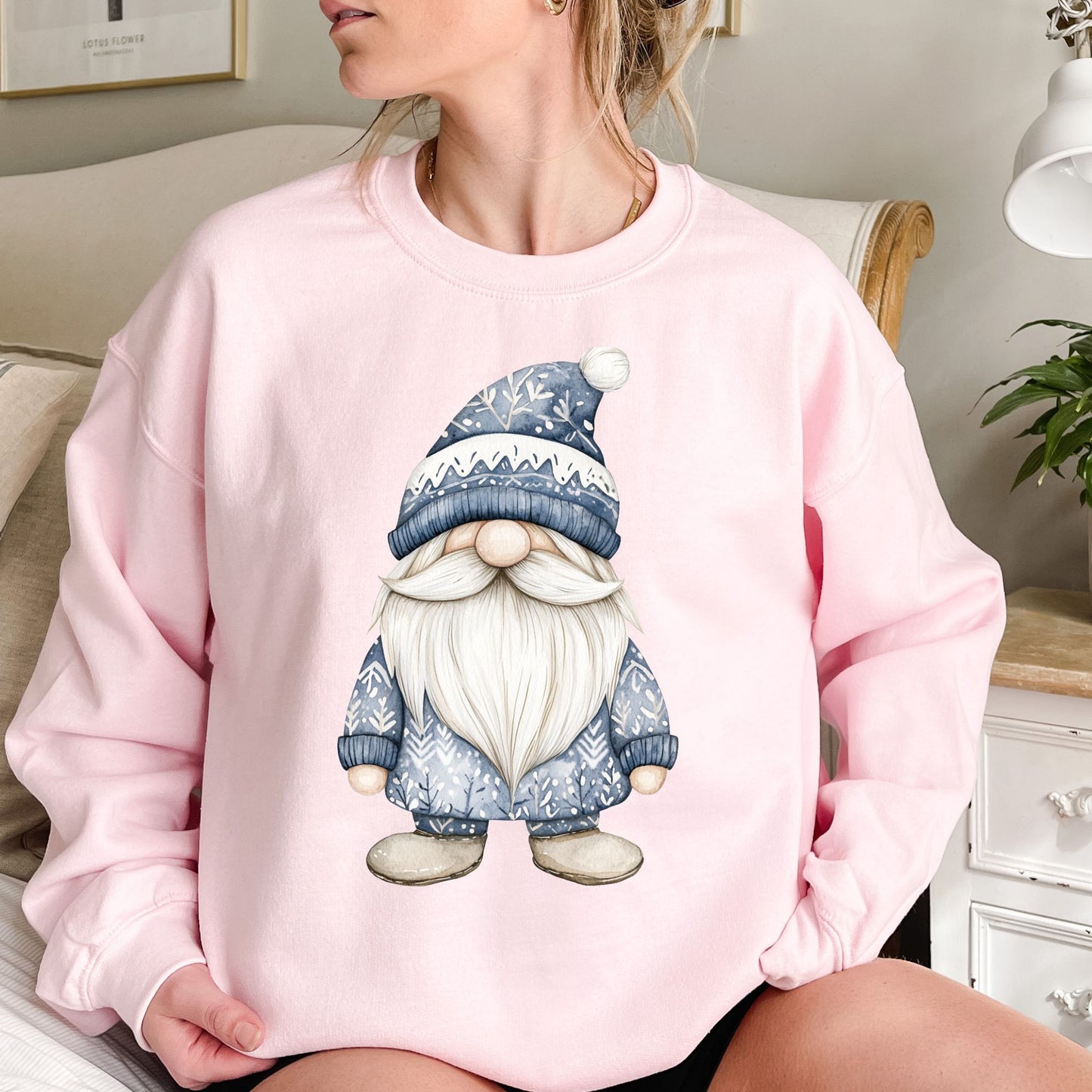 Nordic Winter Blue Gnome Sweatshirt