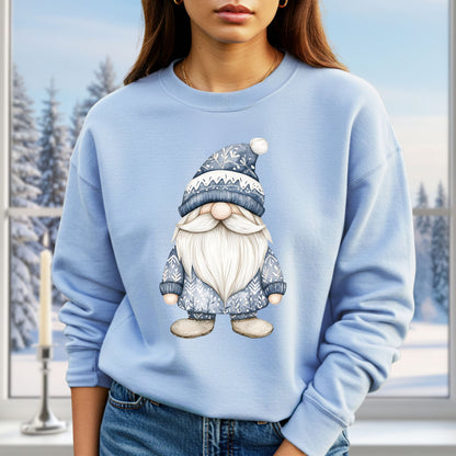 Nordic Winter Blue Gnome Sweatshirt
