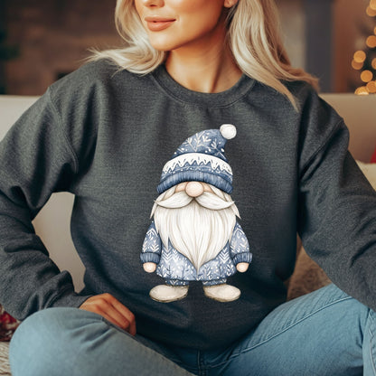 Nordic Winter Blue Gnome Sweatshirt