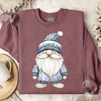 Nordic Winter Blue Gnome Sweatshirt
