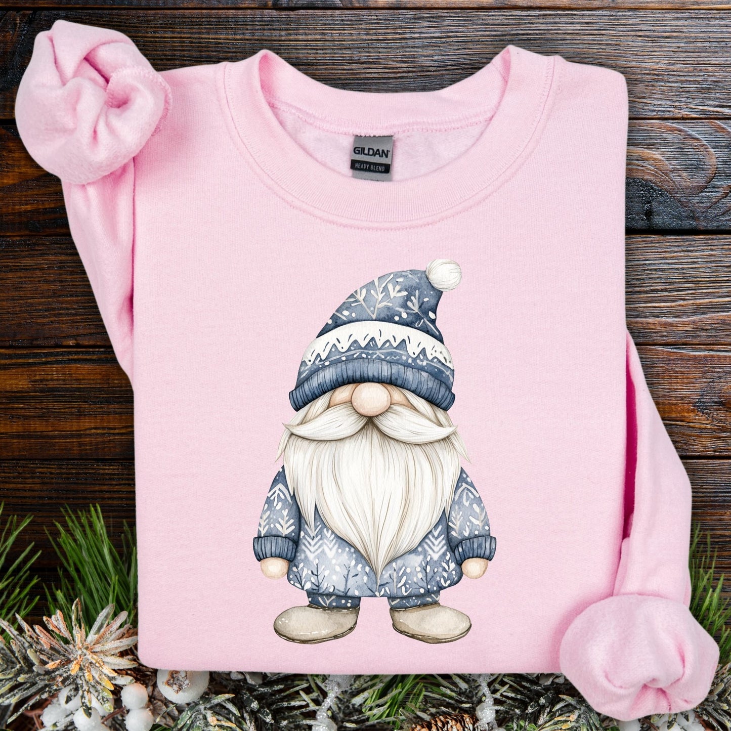 Nordic Winter Blue Gnome Sweatshirt