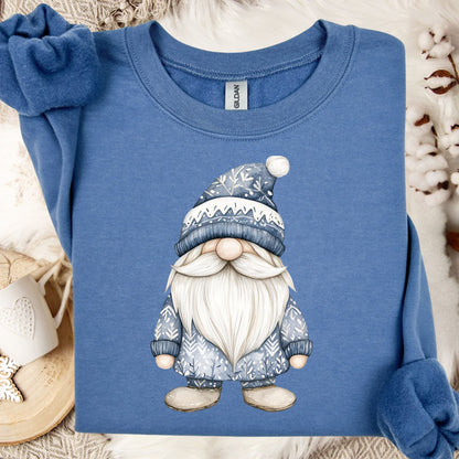 Nordic Winter Blue Gnome Sweatshirt