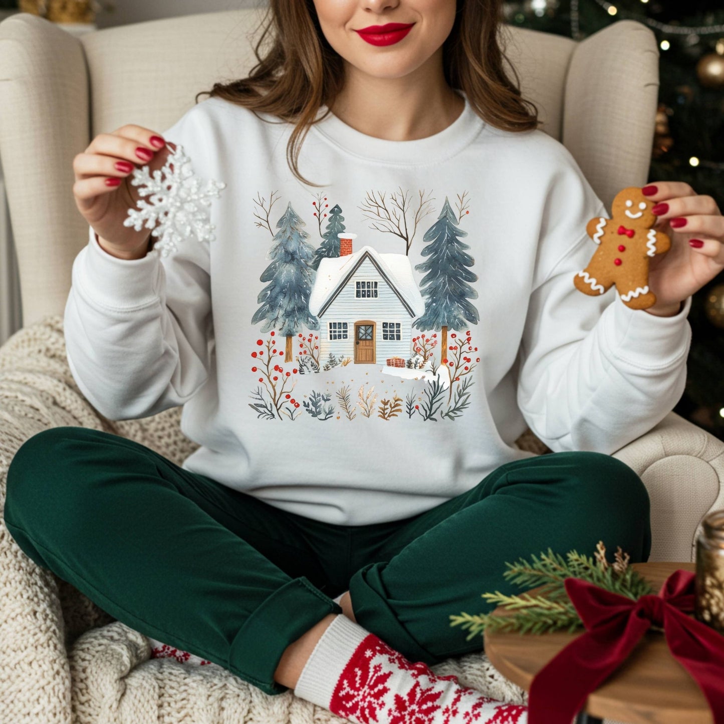 Nordic Winter Cabin Sweatshirt
