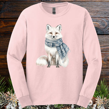 Nordic Winter Fox with Scarf Long Sleeve Tee