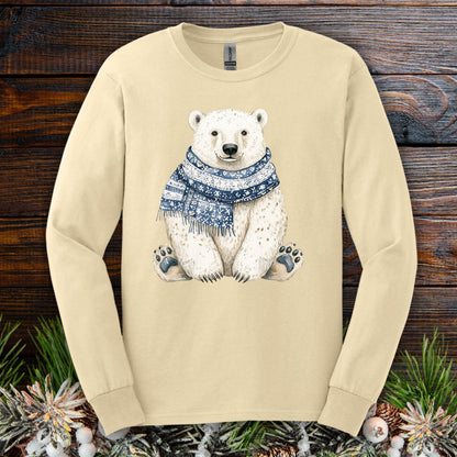Nordic Winter Polar Bear Long Sleeve Tee