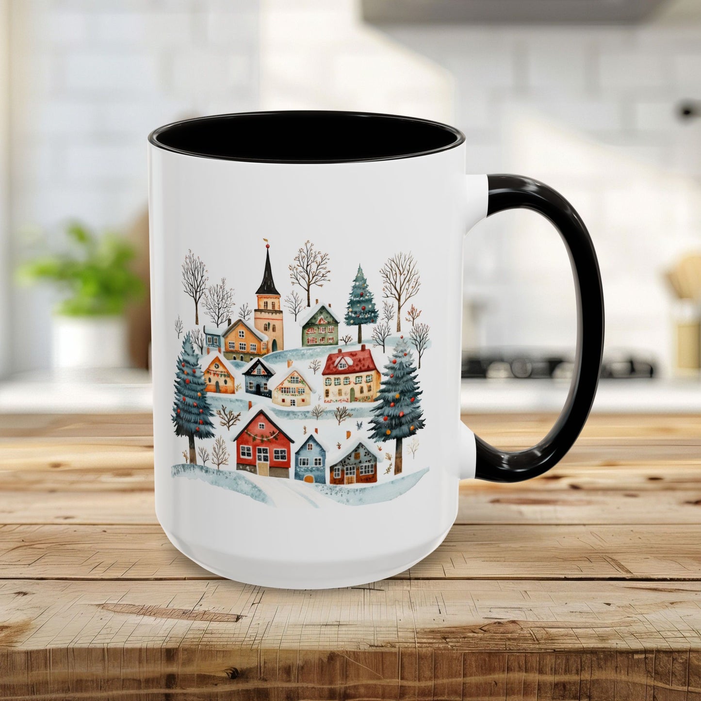 Nordic Winter Village Ceramic Mug (11/15oz)
