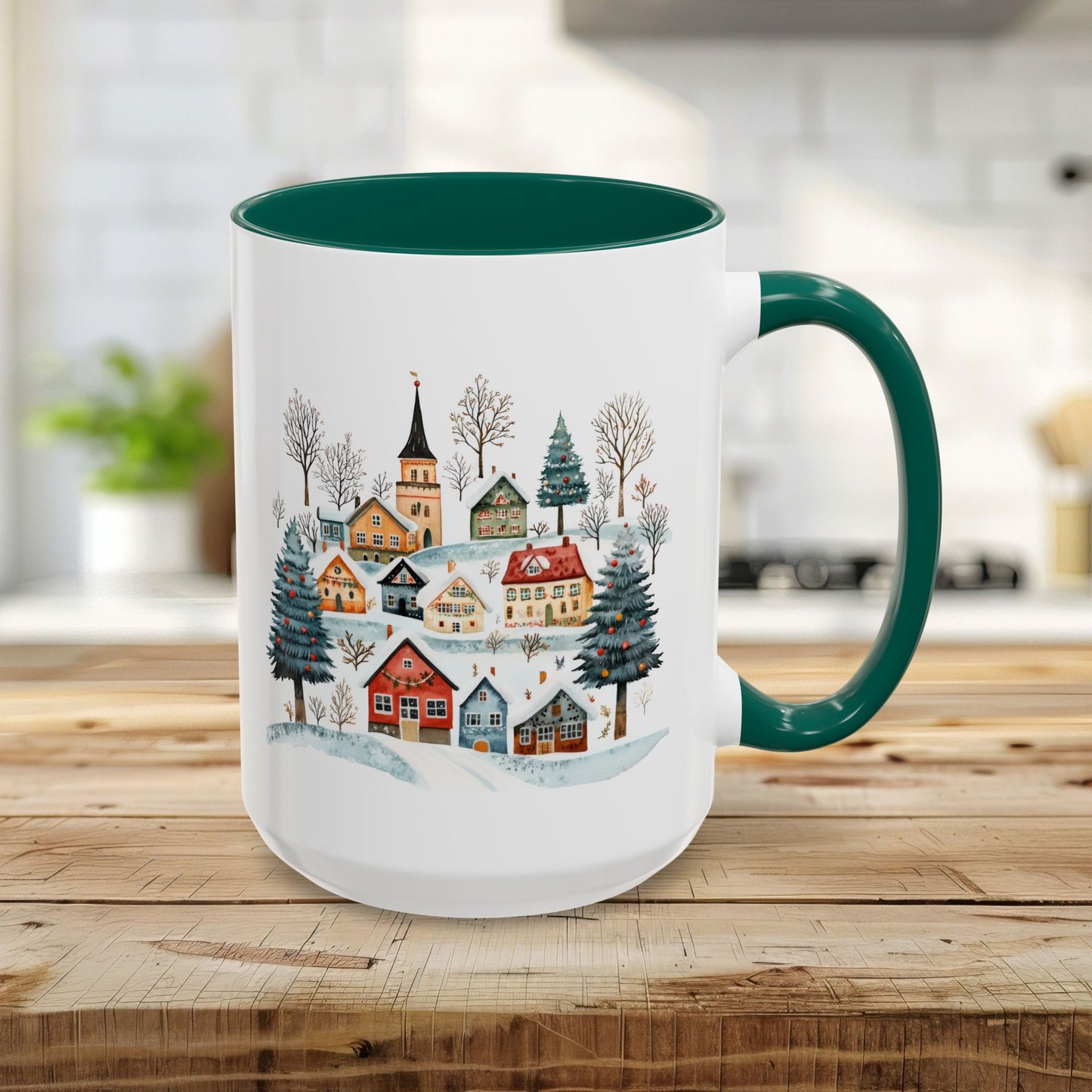 Nordic Winter Village Ceramic Mug (11/15oz)