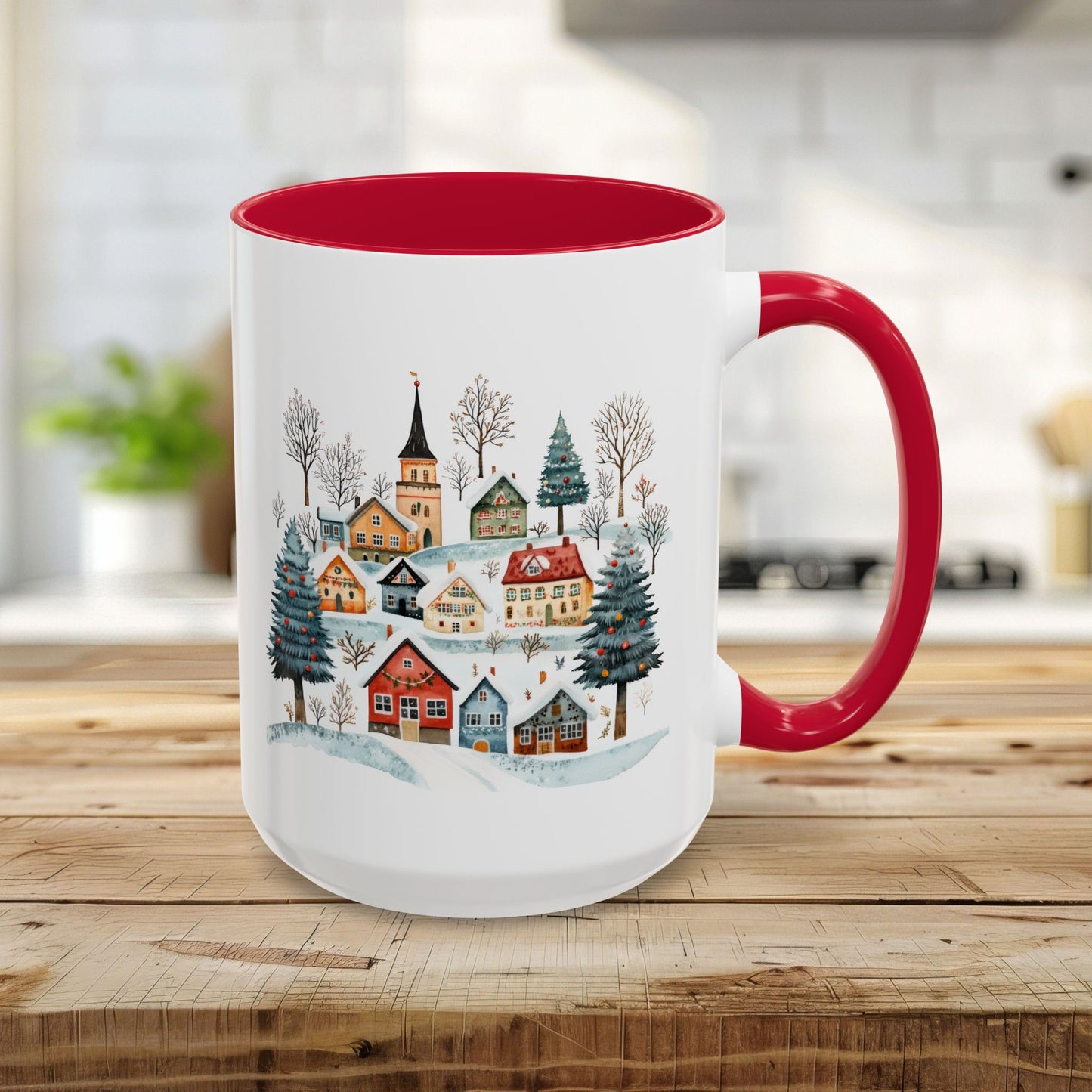 Nordic Winter Village Ceramic Mug (11/15oz)
