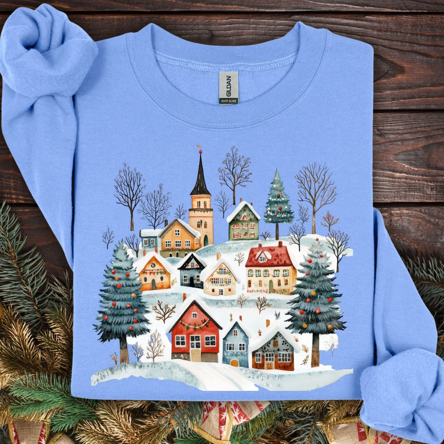 Nordic Winter Village Sweatshirt