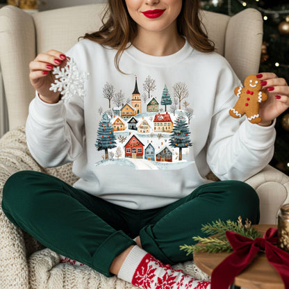 Nordic Winter Village Sweatshirt