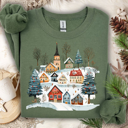 Nordic Winter Village Sweatshirt