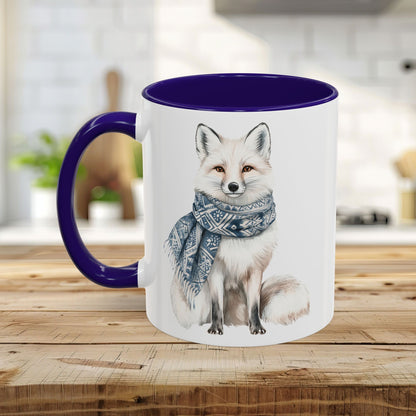 Nordic Winter White Wolf Chinoserie Mug (11/15oz)