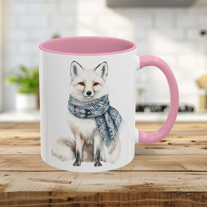 Nordic Winter White Wolf Chinoserie Mug (11/15oz)