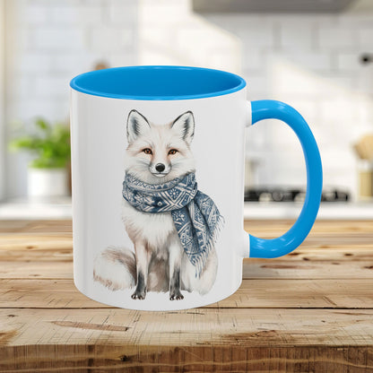 Nordic Winter White Wolf Chinoserie Mug (11/15oz)
