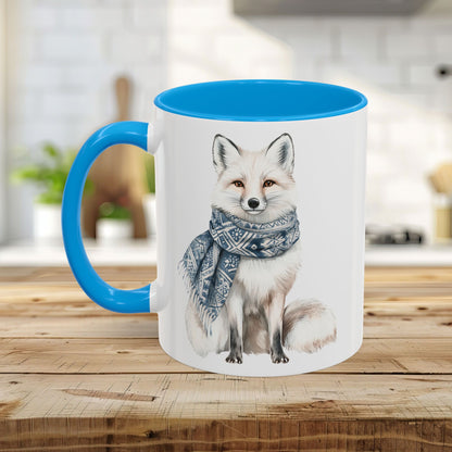 Nordic Winter White Wolf Chinoserie Mug (11/15oz)