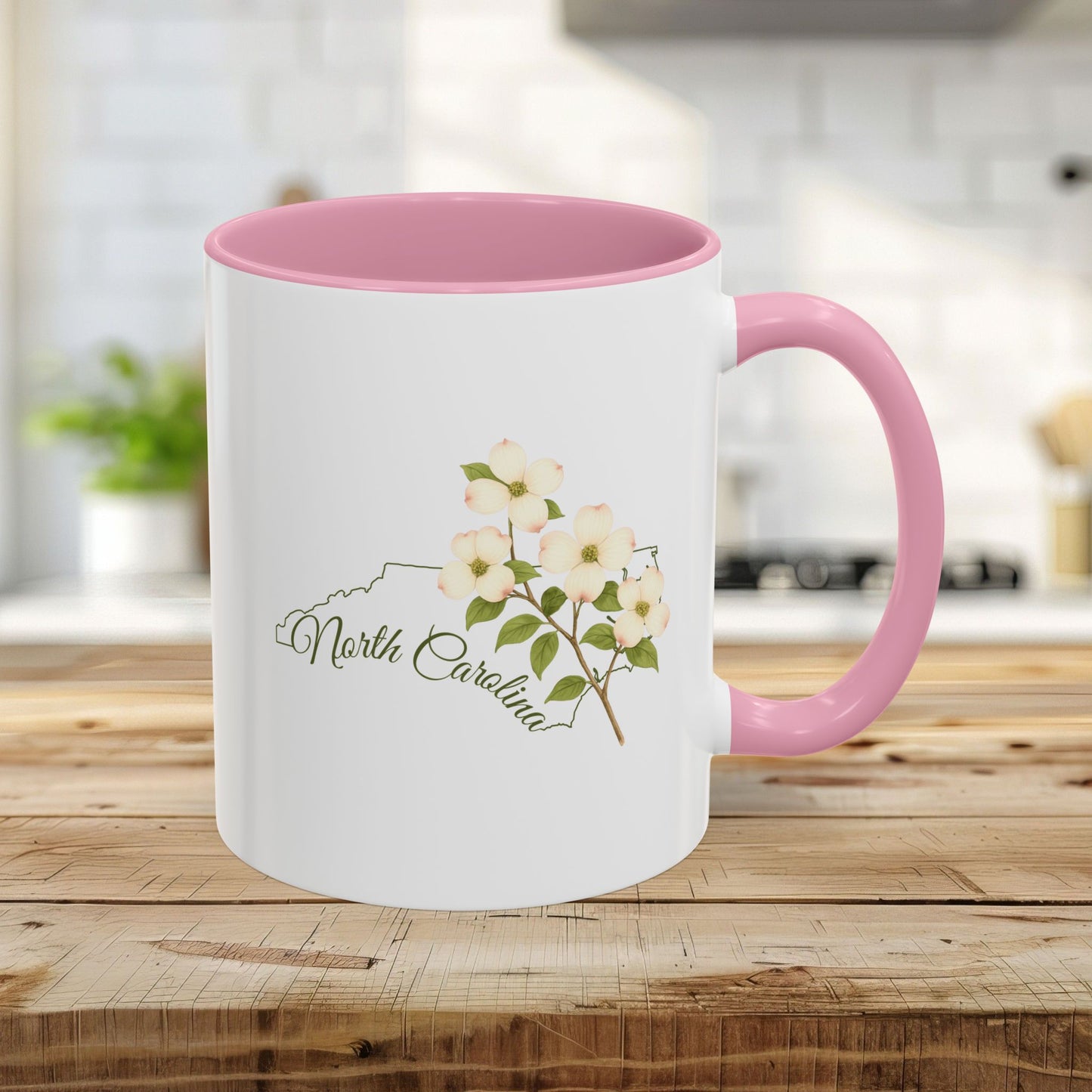 North Carolina State Flower Mug  (11/15oz) — Flowering Dogwood