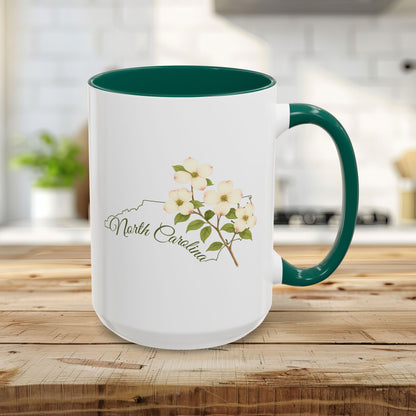 North Carolina State Flower Mug  (11/15oz) — Flowering Dogwood