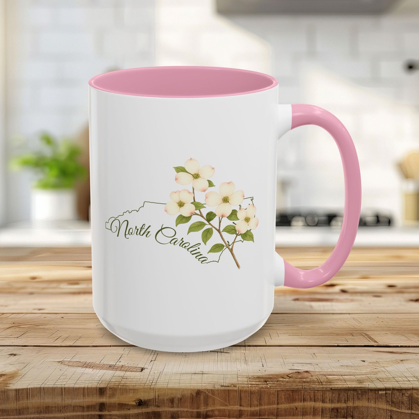 North Carolina State Flower Mug  (11/15oz) — Flowering Dogwood