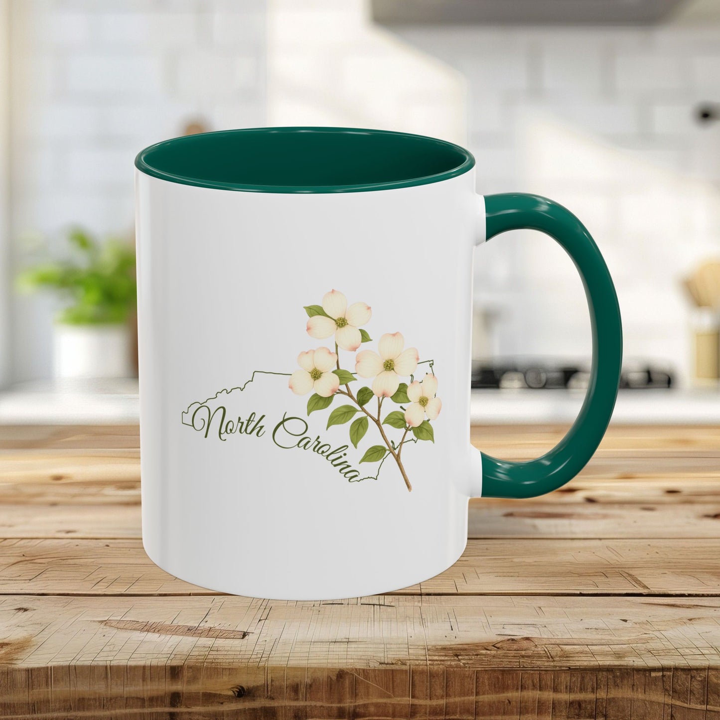 North Carolina State Flower Mug  (11/15oz) — Flowering Dogwood