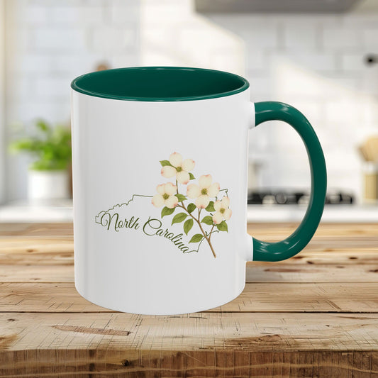 North Carolina State Flower Mug  (11/15oz) — Flowering Dogwood