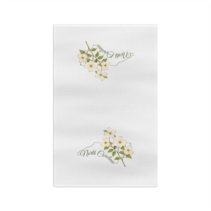 North Carolina State Flower Tea Towel — Flowering Dogwood