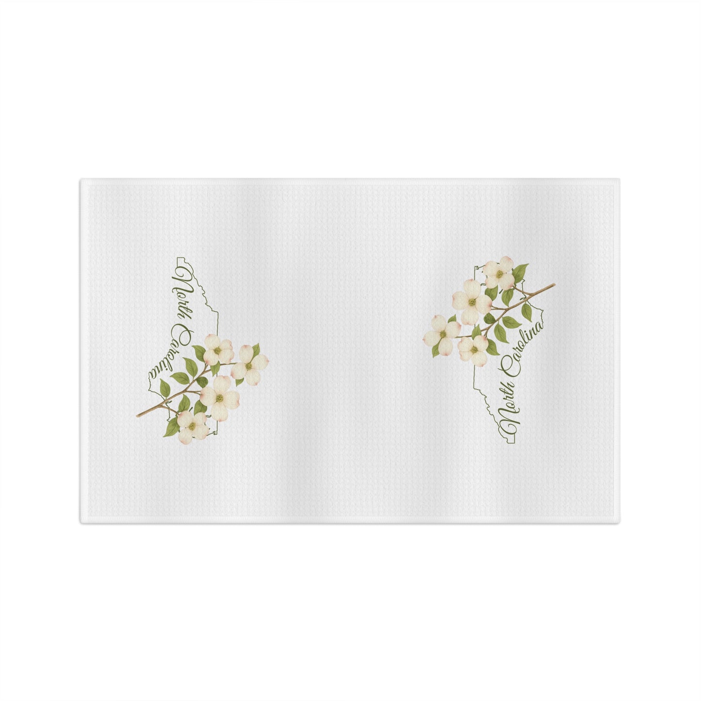 North Carolina State Flower Tea Towel — Flowering Dogwood