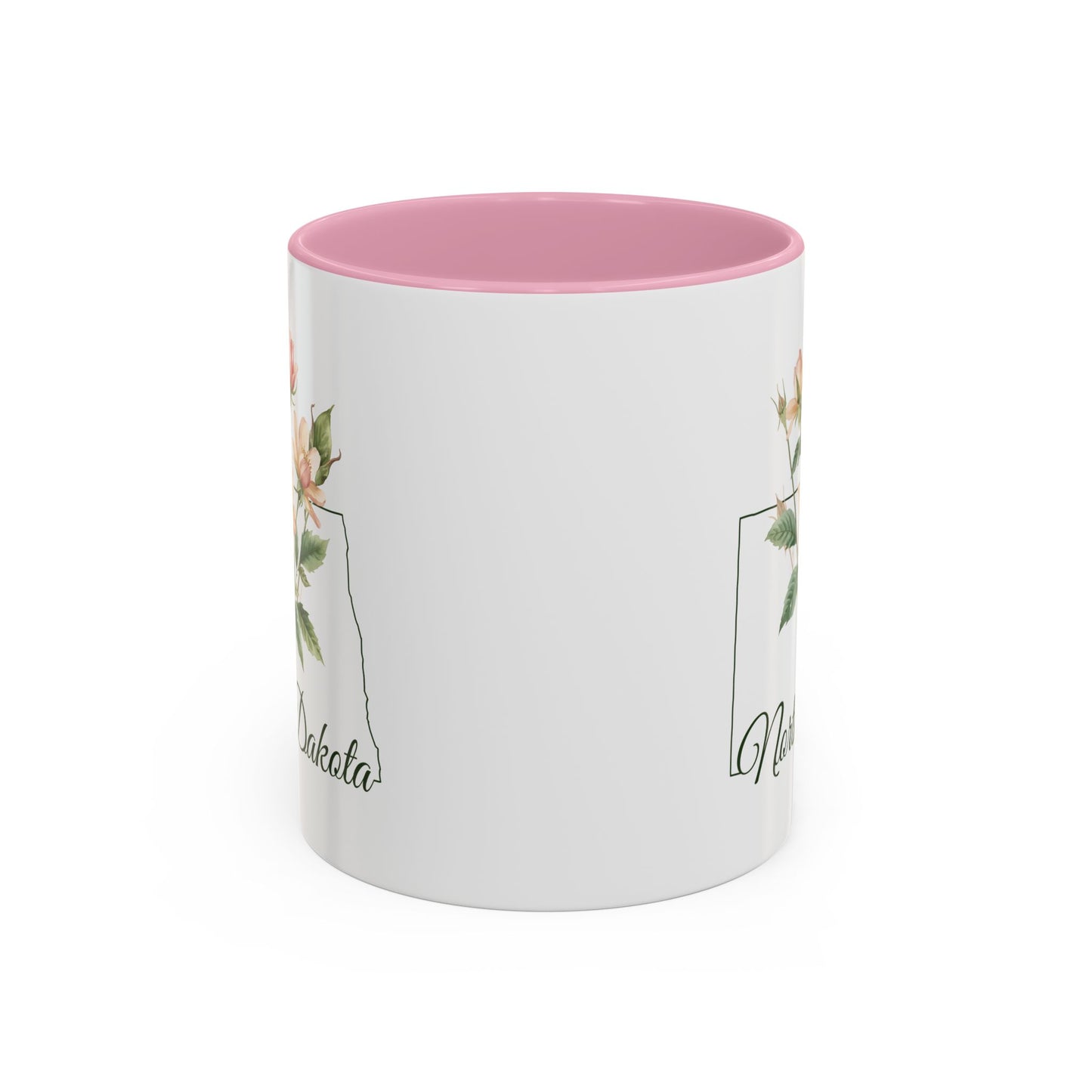 North Dakota State Flower Mug — Wild Prairie Rose (11/15oz)