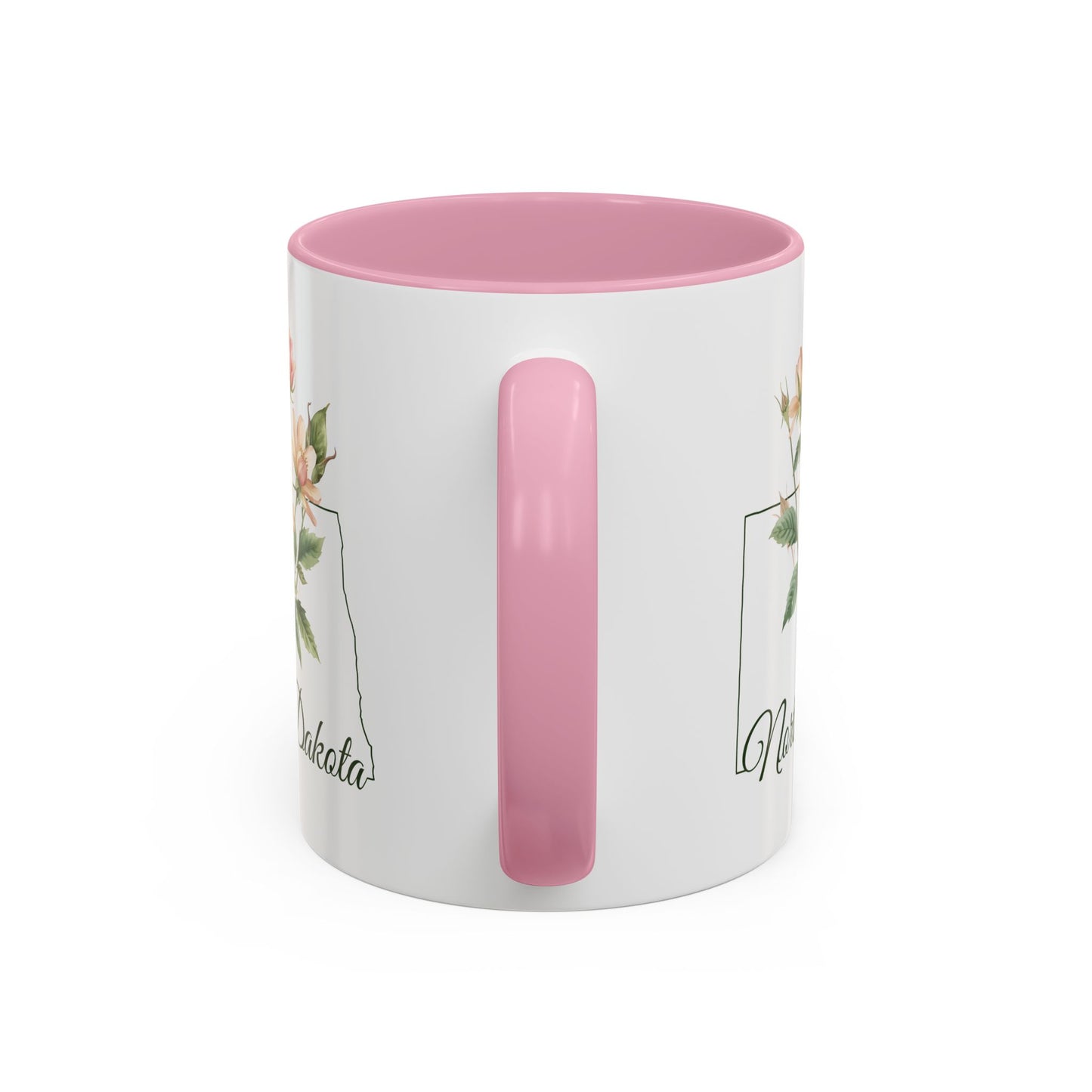 North Dakota State Flower Mug — Wild Prairie Rose (11/15oz)