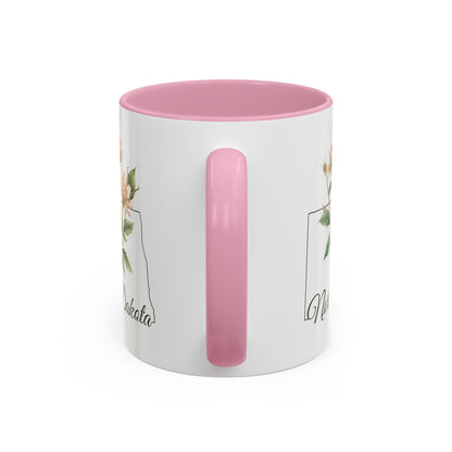 North Dakota State Flower Mug — Wild Prairie Rose (11/15oz)